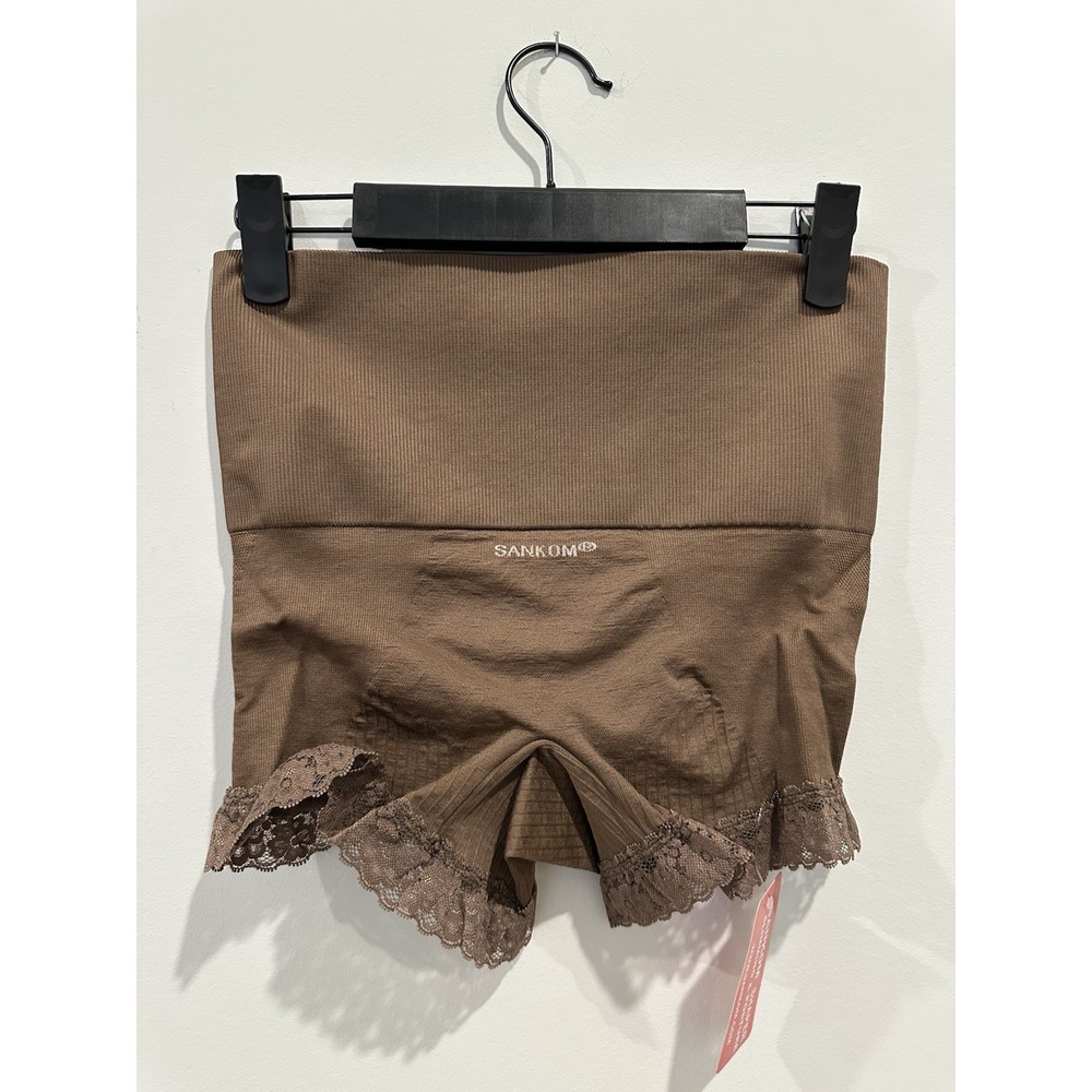 Sankom Compression Shapewear Classic Body Shaping L/XL Lace Mocha Briefs